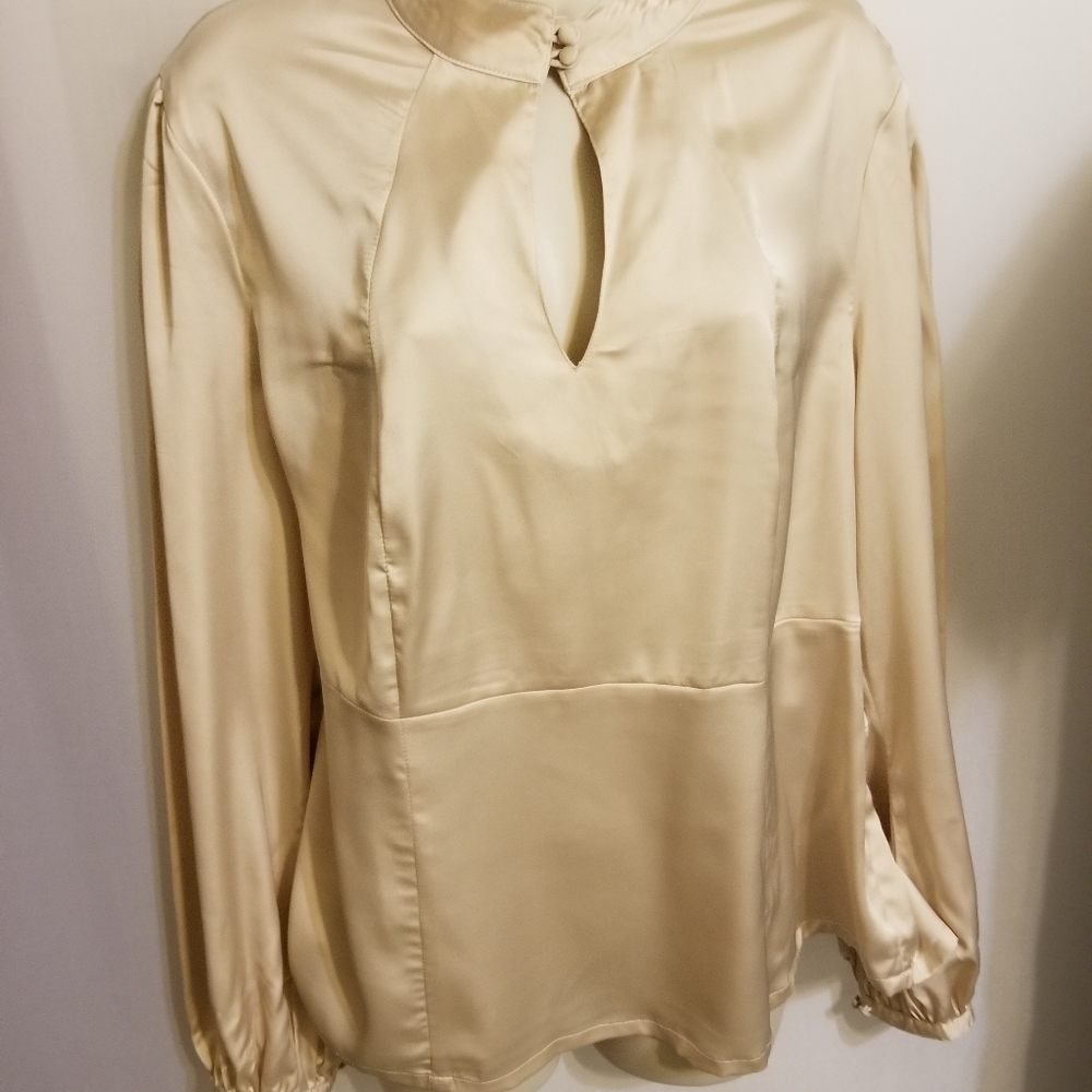 Steve Harvey silky creme blouse